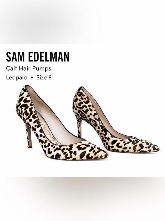 Sam Edelman Shoes - Sam Edelman Leopard Calf Hair Pointed Toe Pumps Heels Size 8